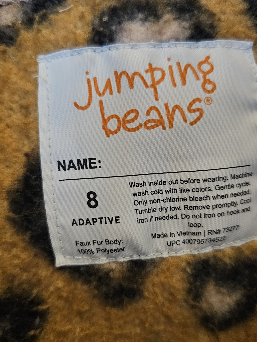 jumping beans Leopard Heart Sherpa Jacket - Brown & Pink - Picture 5 of 5